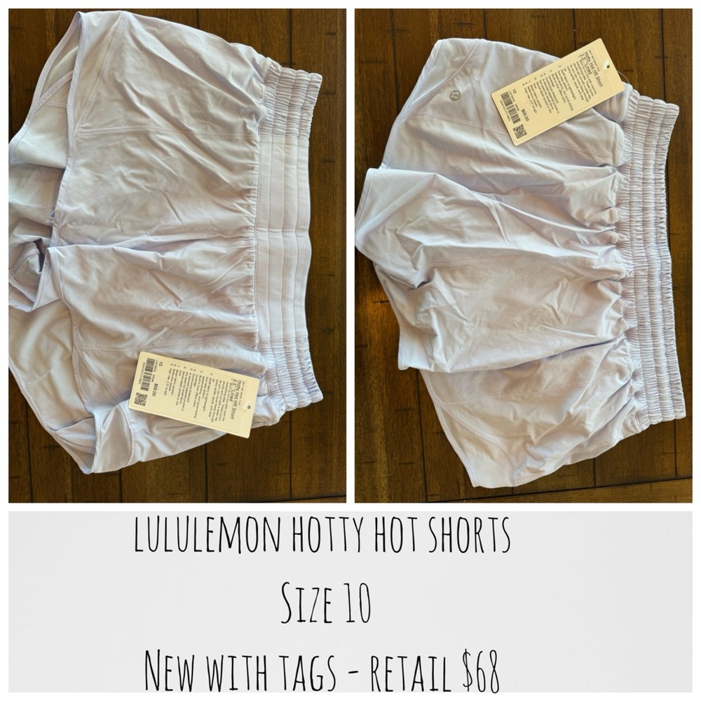 Lululemon Size 10 Hotty Hot Shorts – Serene Blue – New With Tags - Picture 4 of 6